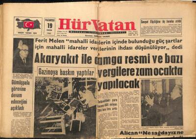 Hür Vatan Gazetesi 19 Kasım 1962 - Ragıp Gümüşpala,Göreve Devam Edeceğim GZ89856 - 1