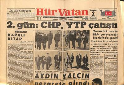 Hür Vatan Gazetesi 2 Eylül 1961 - Aydın Yalçın Nezarete Alındı GZ97091 - 1