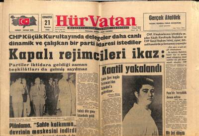 Hür Vatan Gazetesi 21 Temmuz 1962 - Çingeneler Bir Köyü Bastılar GZ64976 - 2