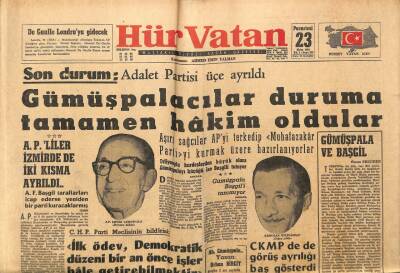 Hür Vatan Gazetesi 23 Ekim 1961 - Gümüşpalacılar Duruma Hakim Oldular GZ97153 - 1