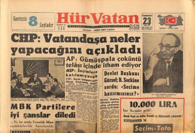 Hür Vatan Gazetesi 23 Eylül 1961 - Fransada İç Harp Tehlikesi Belirdi GZ97097 - 1