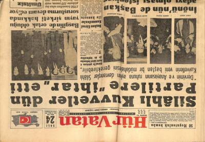 Hür Vatan Gazetesi 24 Ekim 1961 - Silahlı Kuvvetler Dün Partilere İhtar Etti GZ97152 - 1