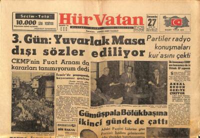 Hür Vatan Gazetesi 27 Eylül 1961 - Yassıada Mahkumlarına İlk Ziyaret Dün Yapıldı GZ97076 - 1