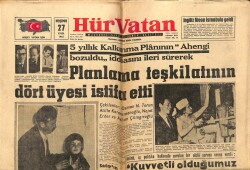 Hür Vatan Gazetesi 27 Eylül 1962 - Planlama Teşkilatının Dört Üyesi İstifa Etti GZ64980 - 1