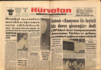 Hür Vatan Gazetesi 3 Temmuz 1961 - İngiltere Dün Kuveyte Yeni Asker Çıkardı GZ97143 - 1