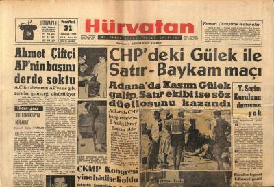 Hür Vatan Gazetesi 31 Temmuz 1961 - Ahmet Çiftçi APnin Başını Derde Soktu GZ97116 - 1