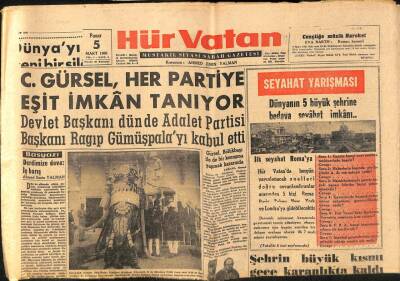 Hür Vatan Gazetesi 5 Mart 1961 - Adnan Menderesin Avukatları İhtar Aldı GZ89960 - 1