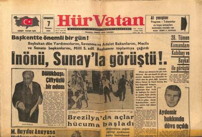 Hür Vatan Gazetesi 7 Temmuz 1962 - Brezilyada Açlar Hücuma Başladı GZ89829 - 1