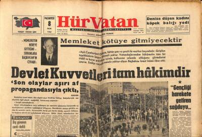 Hür Vatan Gazetesi 8 Ekim 1962 - APnin İzmir Ve Adana Mitingi Rağbet Görmedi GZ97039 - 1
