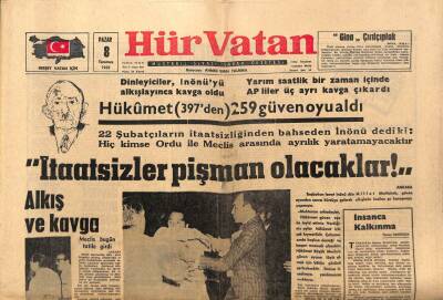 Hür Vatan Gazetesi 8 Temmuz 1962 - Fas Askeri Dün Cezayire Girdi GZ89830 - 1