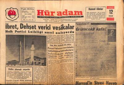 Hüradam Gazetesi 12 Ocak 1960 - Halk Partisi Laikliği Nasıl Anlıyordu GZ109691 - 1