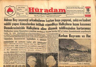 Hüradam Gazetesi 16 Haziran 1959 - Türkistan Türk Gençliğinin Hür Dünyaya Beyannamesi GZ109698 - 1