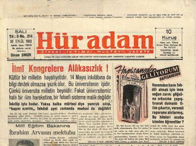 Hüradam Gazetesi 30 Eylül 1952 - Pakistan 5 Yılda Neler Yaptı ? GZ115702 - 1