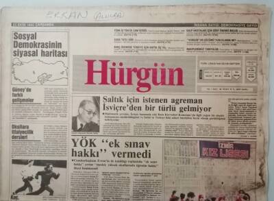 Hürgün Gazetesi 23 Ekim 1985 Bülent Ecevit Askerlerin Siyasetten Çekilmekte Oldukları Hissediliyor -GZ33253 - 1