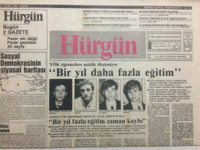 Hürgün Gazetesi 27 Ekim 1985 - Bir Yıl Daha Fazla Eğitim GZ34903 - 1