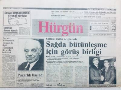 Hürgün Gazetesi 31 Ekim 1985 - Soldaki Nikaha 3 Gün Kala GZ42971 - 1