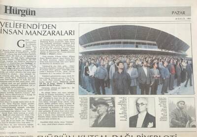 Hürgün Gazetesi Pazar Eki 29 Eylül 1985-Eyüpün Kutsal Dağı Piyerloti -Veliefendiden İnsan Manzaraları GZ36406 - 1
