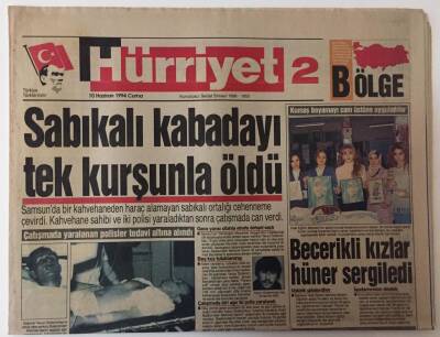 Hürriyet 2 Bölge Gazetesi 10 Haziran 1994 - Özgürlük Heykeli Siyaset Kurbanı GZ25267 - 1