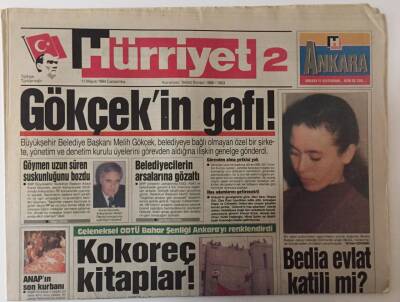 Hürriyet 2 Bölge Gazetesi 11 Mayıs 1994 - Melih Gökçekin Gafı ! GZ25265 - 1