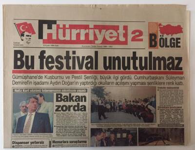 Hürriyet 2 Bölge Gazetesi 13 Eylül 1994 - Bu Festival Unutulmaz GZ25254 - 1
