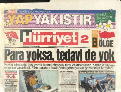 Hürriyet 2 Gazetesi 16 Haziran 1994 - Erzurumda Refahlı Belediye İşçilere Aylardır Maaş Ödemiyor GZ96405 - 1