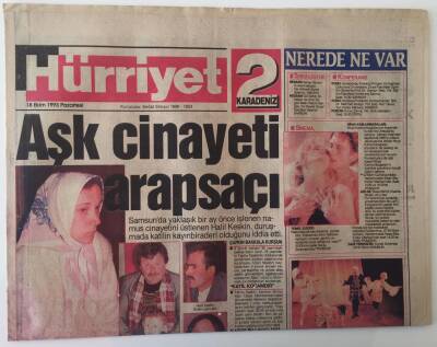 Hürriyet 2 Karadeniz Gazetesi 14 Ekim 1993 - Ordu Havaalanı İçin Deniz Doldurulacak - GZ16971 - 1