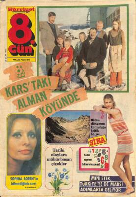 Hürriyet 8.Gün Pazar Eki Dergisi 28 Mart 1982 - Sophia Lorenin Bilmediğimiz Sırları NDR76839 - 1