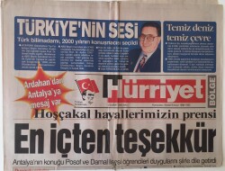 Hürriyet Bölge Gazetesi 2 Şubat 2000 - Giresundan Hava Alarmı GZ16628 - 2