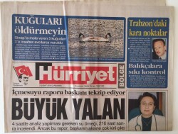 Hürriyet Bölge Gazetesi 2 Şubat 2000 - İçmesuyu Raporu Başkanı Tekzip Ediyor Büyük Yalan GZ16623 - 2