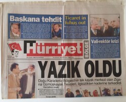 Hürriyet Bölge Gazetesi 20 Aralık 1999 - Doğu Karadeniz Bölgesinin Tek Kaynak Merkezi Olan Zigana Gümüşkayak Tesisleri İlgisizlikten Kaderine Terkedildi GZ16640 - 1