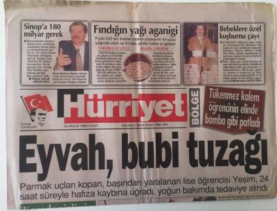 Hürriyet Bölge Gazetesi 20 Aralık 1999 - Yeşil Maviler , Amasya Zaferiyle Play - Offa Çıktı Rize de İşlem Tamam GZ16986 - 1