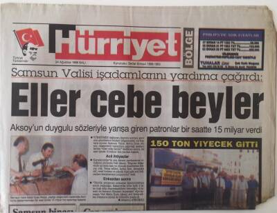 Hürriyet Bölge Gazetesi 24 Ağustos 1999 - Turizmde Rekor Koşu Trabzona 7 Ayda Gelen Turist Sayısı 30 Bin Artış Oldu - GZ16981 - 1
