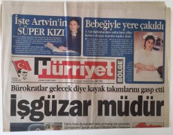 Hürriyet Bölge Gazetesi 4 Şubat 2000 - Bürokratlar Gelecek Diye Kayak Takımlarını Gasp Etti, İşgüzar Müdür GZ16622 - 1