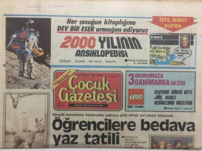 Hürriyet Çocuk Gazetesi 12 Nisan 1985 - Öğrencilere Bedava Yaz Tatili GZ34176 - 1
