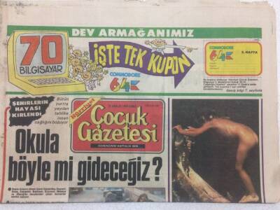 Hürriyet Çocuk Gazetesi 21 Aralık 1984 - Okula Böyle mi Gideceğiz GZ52056 - 1