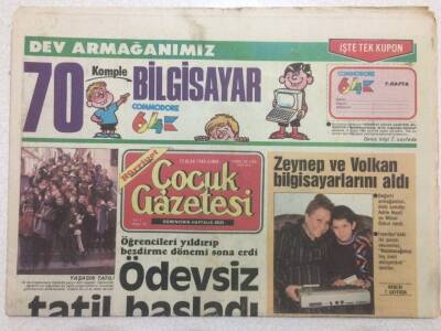 Hürriyet Çocuk Gazetesi 25 Ocak 1985 - Ödevsiz Tatil Başladı GZ52060 - 1