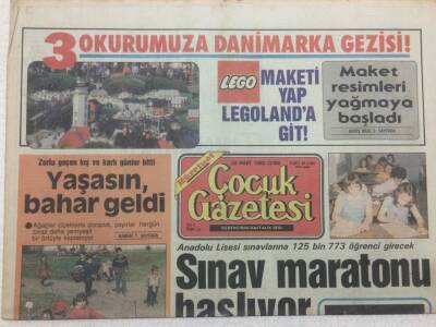 Hürriyet Çocuk Gazetesi 29 Mart 1985 - Sınav Maratonu Başlıyor GZ52063 - 1