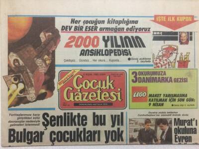 Hürriyet Çocuk Gazetesi 5 Nisan 1985 - Şenlikte Bu Yıl Bulgar Çocukları Yok GZ34175 - 1