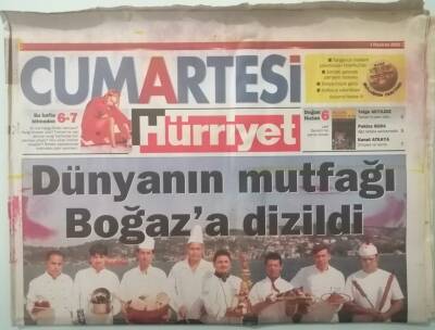 Hürriyet Cumartesi Gazetesi 1 Haziran 2002 Dünyanın Mutfağı Boğaza Dizildi -GZ37500 - 1