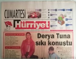 Hürriyet Cumartesi Gazetesi 11 Mart 2000 Derya Tuna Sıkı Konuştu -GZ44841 - 2