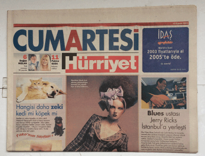 Hürriyet Cumartesi Gazetesi 13 Kasım 2004 - Blues Ustası Jerry Ricks İstanbula Yerleşti GZ7683 - 1
