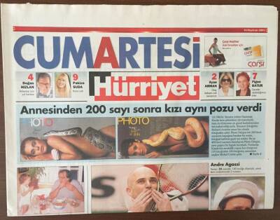 Hürriyet Cumartesi Gazetesi 14 Haziran 2003 - Sporcu Genç Olur Efsanesini Yıktılar GZ6968 - 1