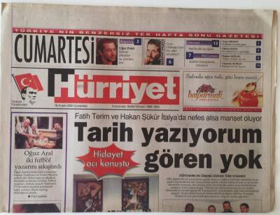 Hürriyet Cumartesi Gazetesi 16 Aralık 2000 - Hidayet Türkoğlu Tarih Yazıyorum Gören Yok GZ16664 - 1