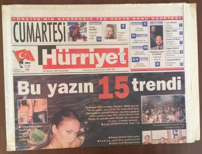 Hürriyet Cumartesi Gazetesi 23 Haziran 2001- Dağcılık ,Everest teki İkinci Tur Tunç Fındık GZ10062 - 2