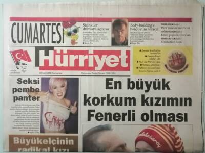 Hürriyet Cumartesi Gazetesi 23 Mart 2002 En Büyük Korkum Kızımın Fenerli Olması -GZ37255 - 1