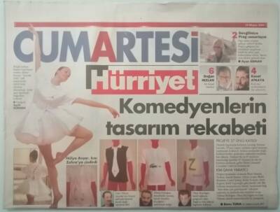 Hürriyet Cumartesi Gazetesi 24 Mayıs 2003 Komedyenlerin Tasarım Rekabeti -GZ37517 - 1
