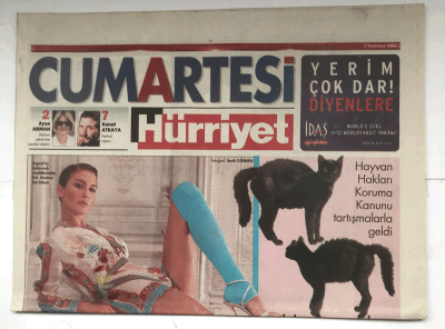Hürriyet Cumartesi Gazetesi 3 Temmuz 2004 - Burcu Güneş e Ay Şahit GZ5537 - 1