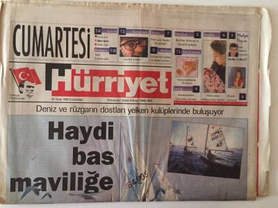 Hürriyet Cumartesi Gazetesi 30 Ocak 1999 - Deniz Ve Rüzgarın Dostları Yelken Kulüplerinde Buluşuyor GZ18653 - 1