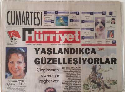 Hürriyet Cumartesi Gazetesi 31 Temmuz 1999 - Çizgiroman da Eskiye Rağbet Var , Denizin Dibindeki Yönetmen GZ16656 - 1
