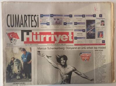 Hürriyet Cumartesi Gazetesi 7 Ağustos 1999 - Mrcus Schenkenberg Dünyanın En Ünlü Erkek Top Modeli GZ16707 - 1